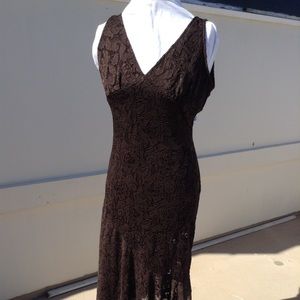 Dark chocolate long dress